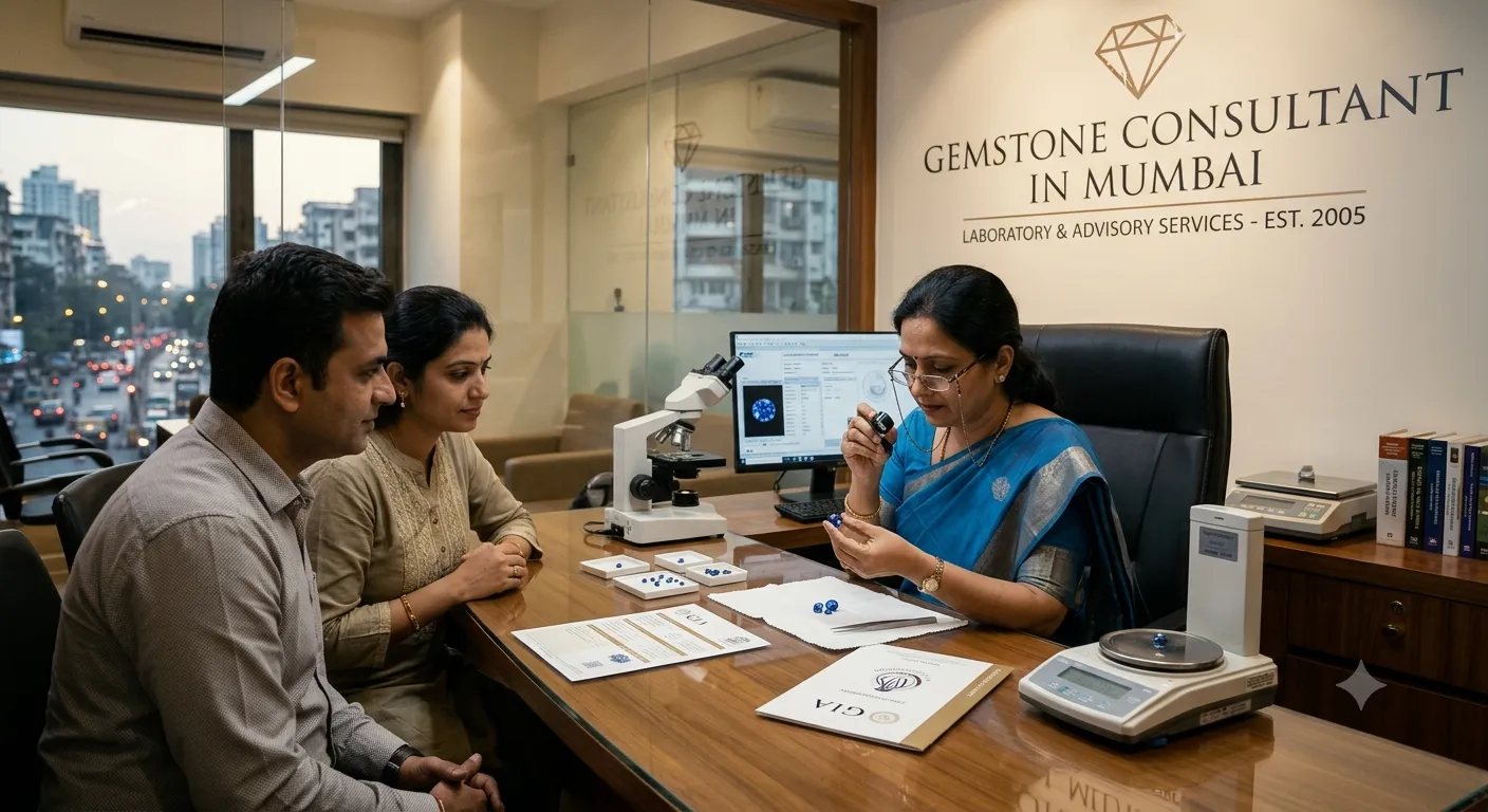 certified gemstone consultant in Mumbai recommending astrological gemstones.