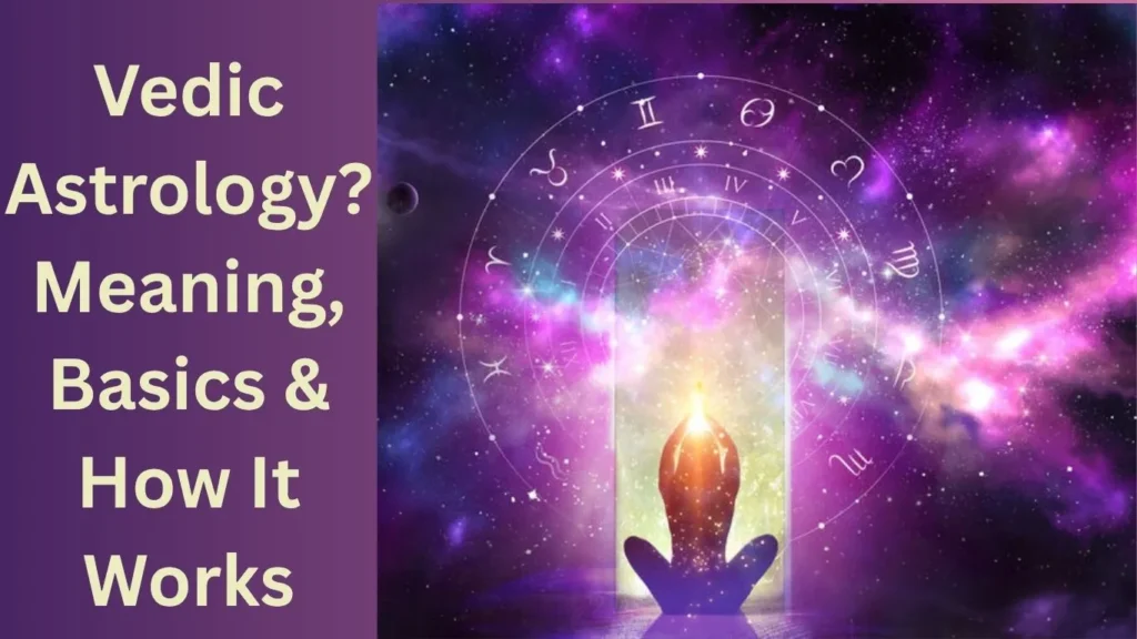 Vedic astrology meaning, basics and how it works cosmic zodiac banner illustration